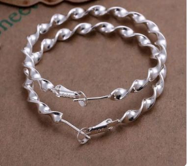 Noodle Sterling Silver Earrings