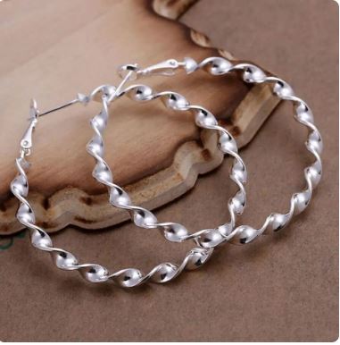 Noodle Sterling Silver Earrings