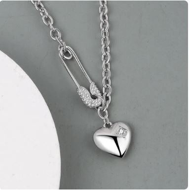 Safety Pin Gemz Necklace