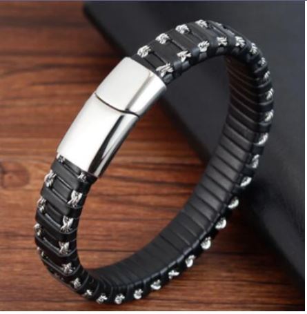 Akeem Leather Braclet