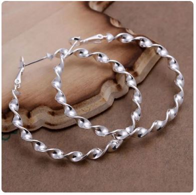 Noodle Sterling Silver Earrings