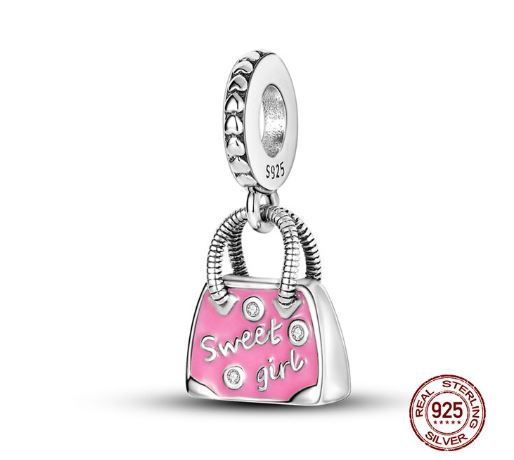 Pink Lady  Bag Charm